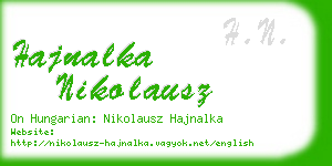 hajnalka nikolausz business card